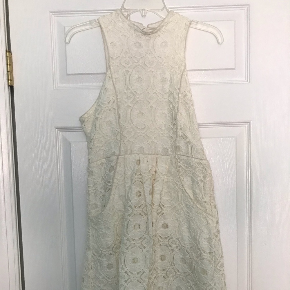 Cream colored lace dress